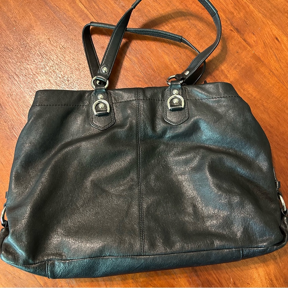 Coach Ashley Caryall Leather Shoulder Bag - Purple Interior - Picture 6 of 15